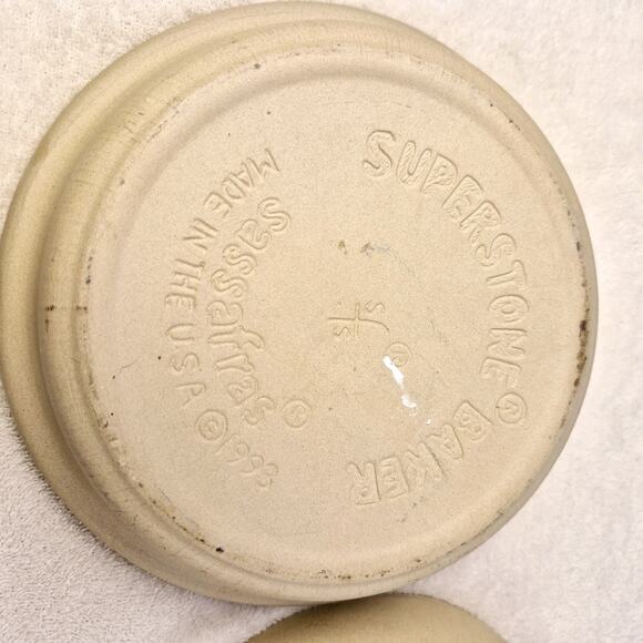 SUPERSTONE Bake & Serve, Sassafras. 1993 Lidded Chestnut/Garlic Roaster. - Picture 9 of 12